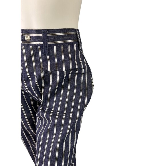 Vintage Alexander's Jeans 1960s-1970s Hickory Stripe Sanforized Flare Bottom 26 - Picture 10 of 10